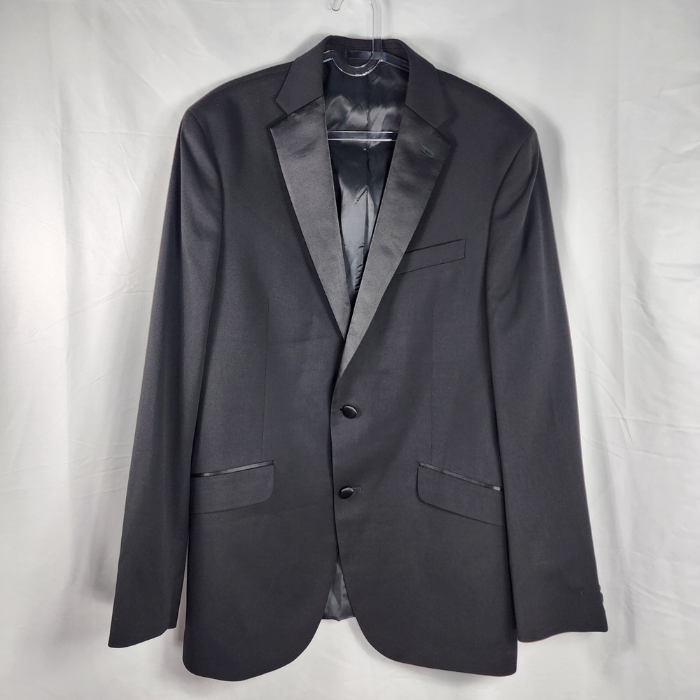 Kenneth Cole Reaction Techni‑Cole Blazer Jacket Mens 42L 42 L Stretch‎ Suit Coat